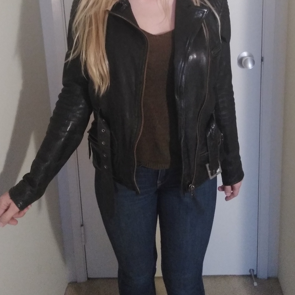 Sheepskin leather jacket